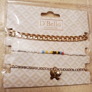 D Bello Set Of 3 Bracelets New